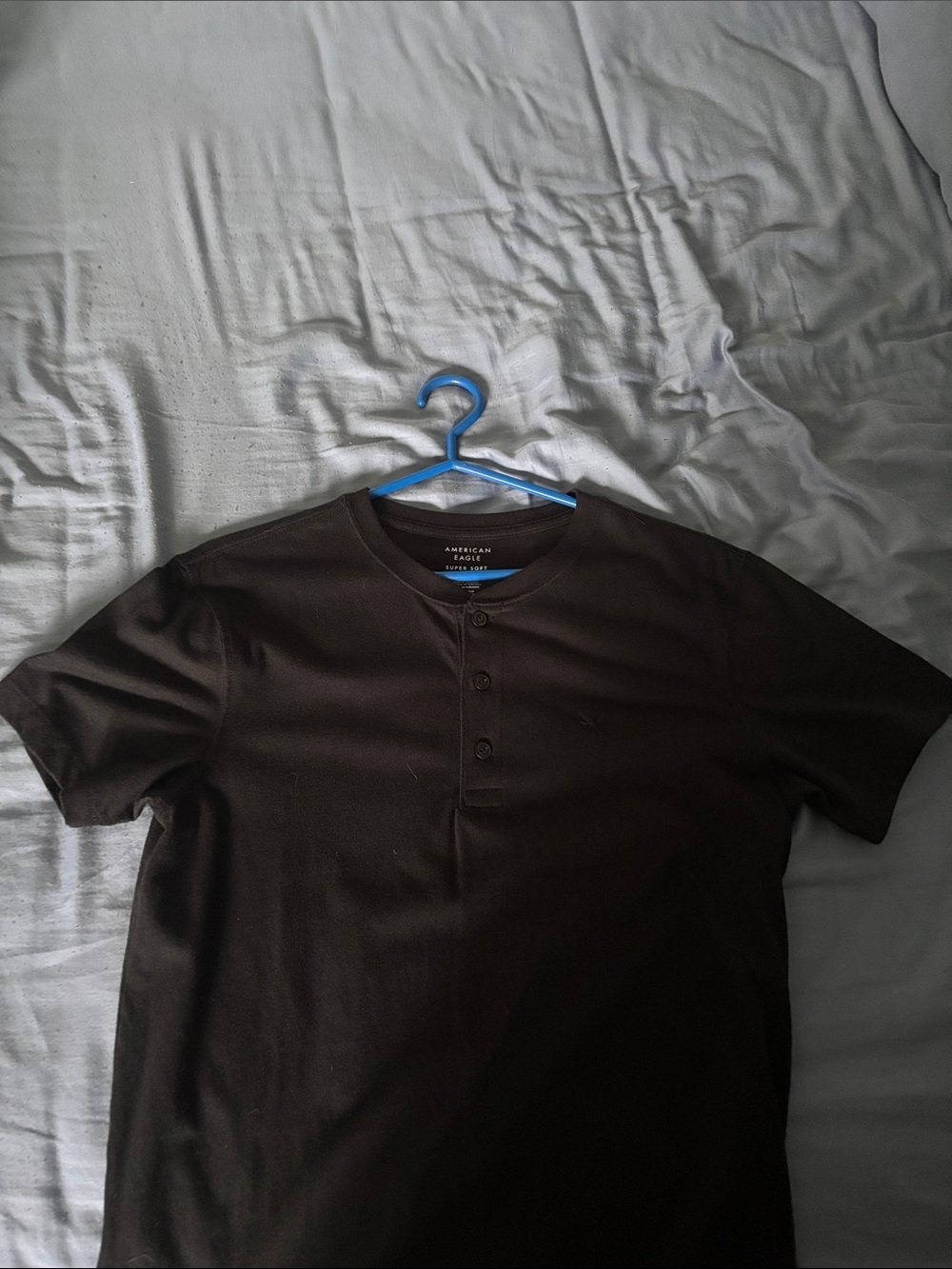 American Eagle Outfitters Men’s Black Short-Sleeve Henley